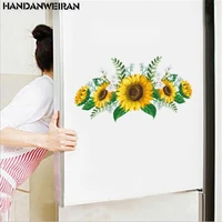 1pcs 3d sunflower wall sticker for refrigerator cabinet door living room bedroom home decor 6030cm drop shipping