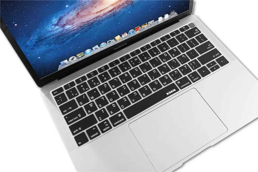 Чехол для клавиатуры XSKN на иврите нового MacBook Air 13 &quotс сенсорным дисплеем Retina A1932