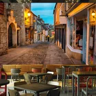 Пользовательские Настенные обои Европейская Италия уличный город пейзаж живопись фото настенные фрески Ресторан Кафе Декор интерьера обои