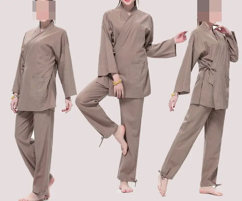 Женские костюмы для йоги из льна и хлопка с длинным рукавом 3 цвета|yoga suit|yoga yogayoga set