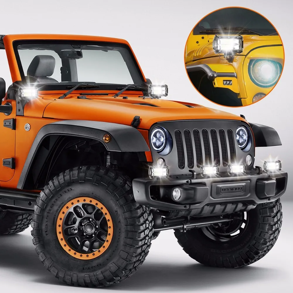 

IP67 5" 72W Tri-Row LED Light Bar Flood Beam Offroad Work Lamp 4WD 4x4 LED Bar for Pickup Camper Trailer ATV 12V 24V