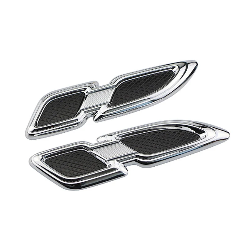 

Foal Burning 2Pcs/Set Car Chrome Side Emblem Decoration Trim Sticker Hood Inlet Stickers for Jeep New Compass 2017 2018 Parts 1