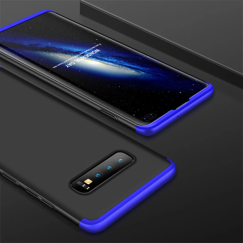 10 шт./лот защита 360 полная ПК жесткая задняя крышка чехол для Samsung S10 S9 plus 5G e A9 A8 A7 M30