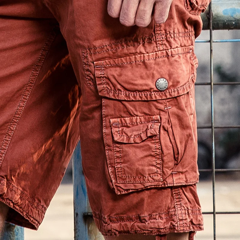 Мужские свободные камуфляжные шорты карго с множеством карманов мужские бермуды