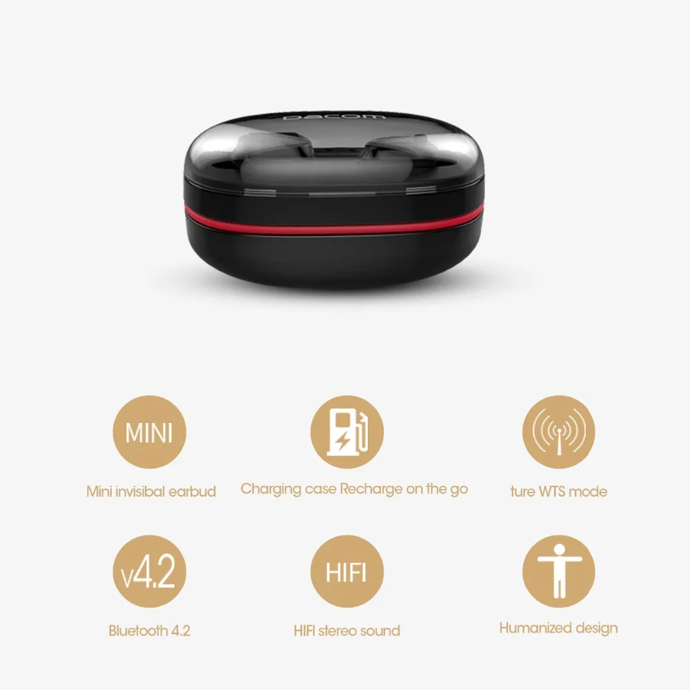 Dacom K6H TWS True Mini Twins Bluetooth наушники беспроводные стереогарнитура с 1100 мАч