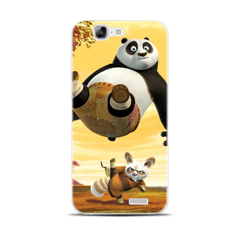 H417 Cute Baby Kung Fu Panda Anime Transparent Hard Thin Skin Case Cover For Huawei P8 P9 P10 Lite Plus 2017 Honor 8 9 6X |