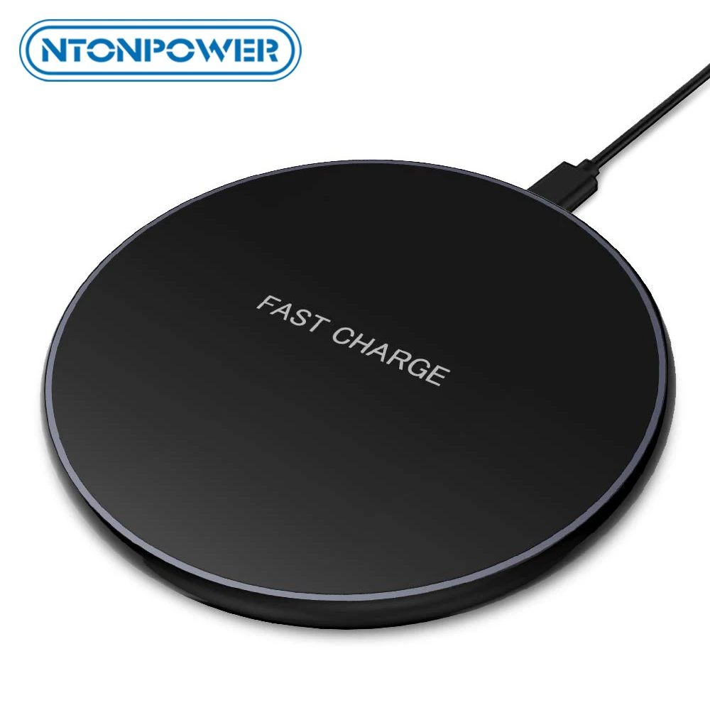NTONPOWER 5 Вт/7 Вт/10 Вт Qi быстрая Беспроводная зарядка для Samsung Xiaomi Huawei зарядная