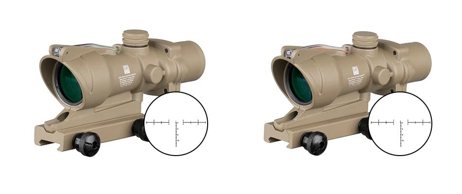 Trijicon ACOG 4X32 Scope Fiber Optics Red Dot Adjustable Illuminated Chevron Glass Etched Reticle Tactical Hunting Sight