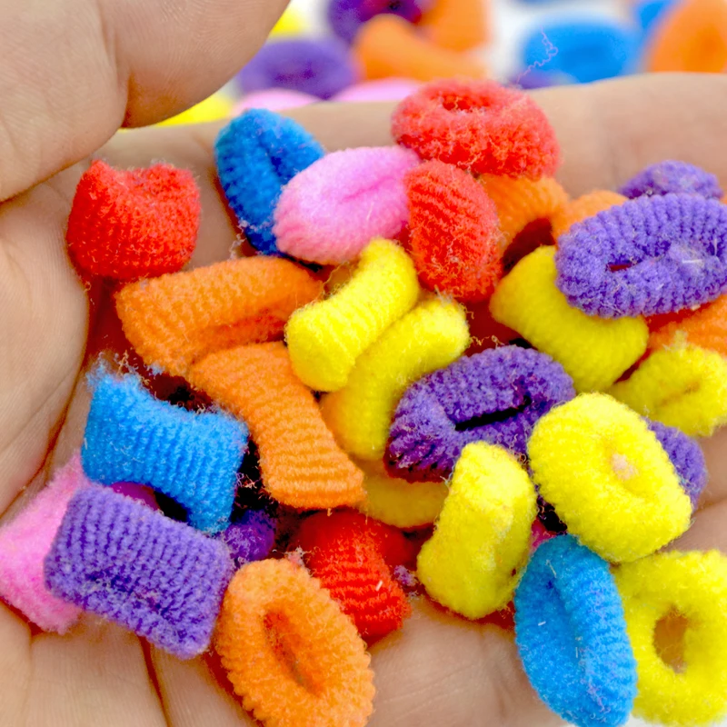 Разноцветные Детские резинки для волос 100 шт./лот Симпатичные Эластичные