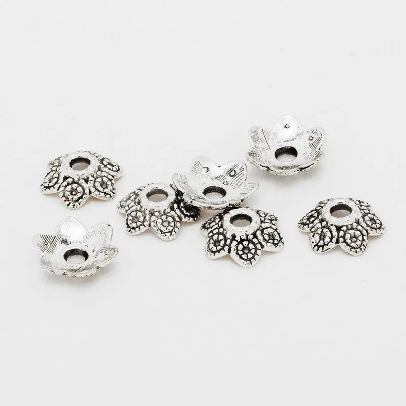 50 шт./лот посеребренные бусины в античном стиле разделители 11 мм из сплава для