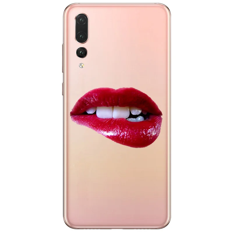 Kylie Jenner Sexy Girl lips lipstick kiss pattern Red soft cover phone cases for huawei p8 p9 p10 p20 lite plus pro |