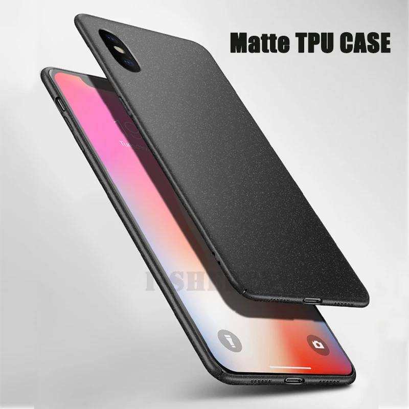 Ударопрочный тонкий матовый резиновый гелевый Чехол из песчаника для iPhone 6 6s Plus 7 8