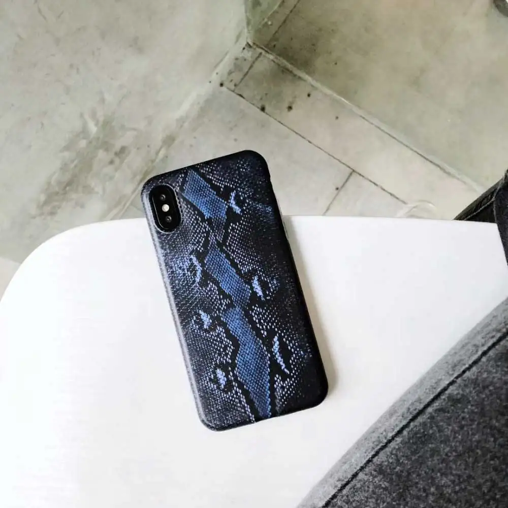 Fashion INS Snake Skin Texture Photo Matte IMD Soft TPU Phone Case For Apple iPhone X XS Max Xr 7 8 6 6s Plus Coque Cover Fundas |