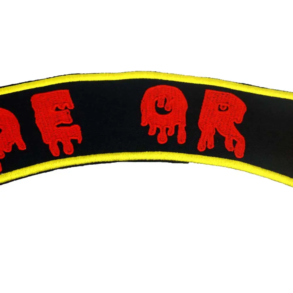 Вышитая этикетка для шитья RIDE или DIE ROCKER байкерские нашивки в стиле панк наклейки