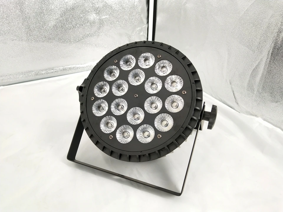 Алюминиевый сплав светодиодный плоский Par 18x12 Вт 4в1 RGBW DMX512 для дискотек музыкальный сценический светильник для дискотеки