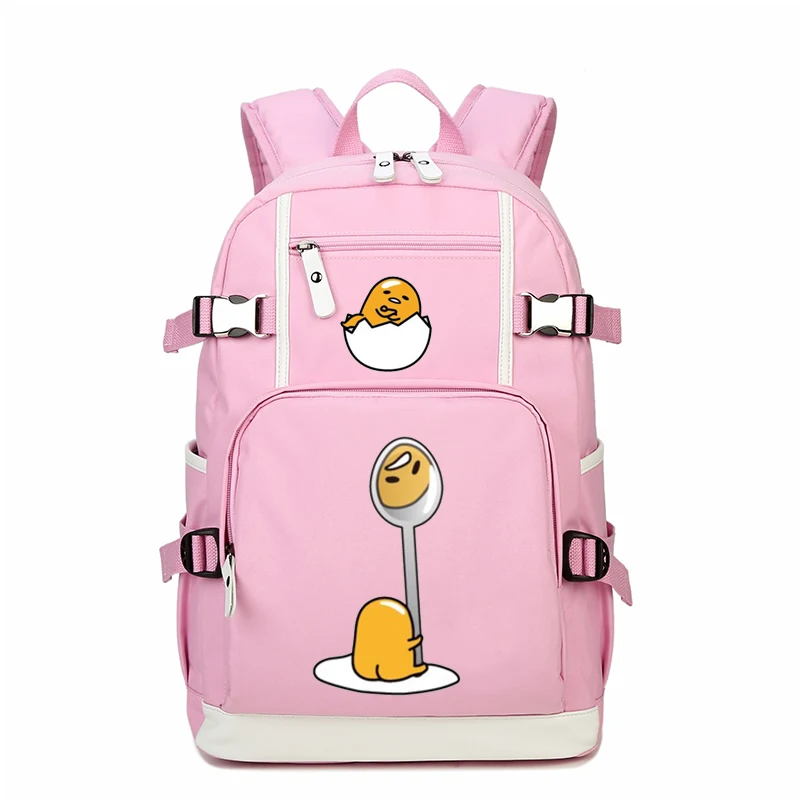 Забавный ленивый Gudetama Bookbag, женский розовый рюкзак, рюкзак, милый рюкзак, сумки на плечо, Холщовый школьный рюкзак Gudetama Back Pack