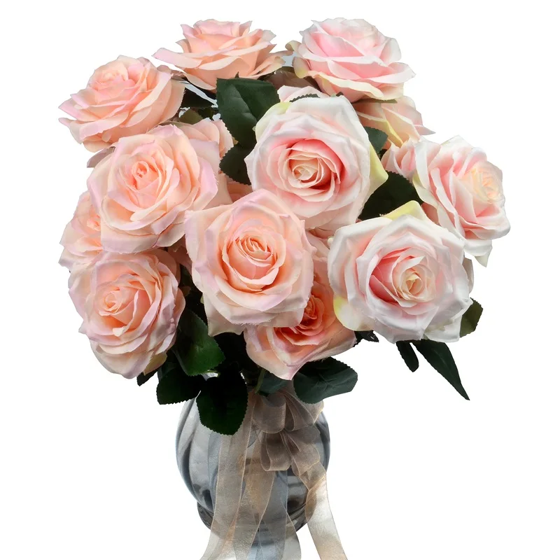 10 голов розы искусственный цветок Французский Шелковый Букет для свадьбы