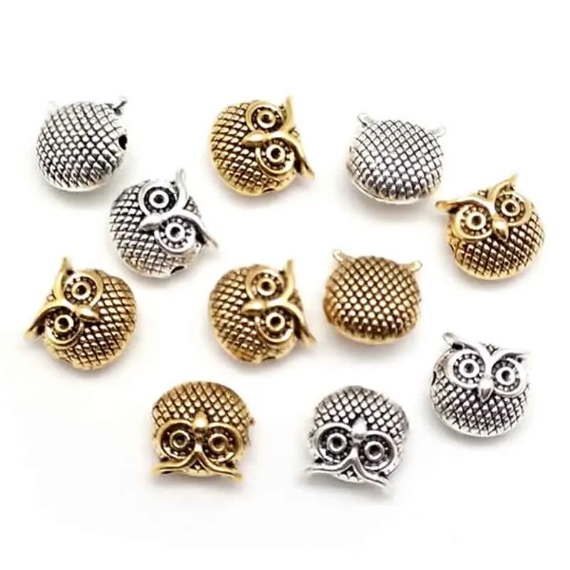 10 шт./лот тибетские серебряные/золотые бусины-разделители из цинкового сплава в