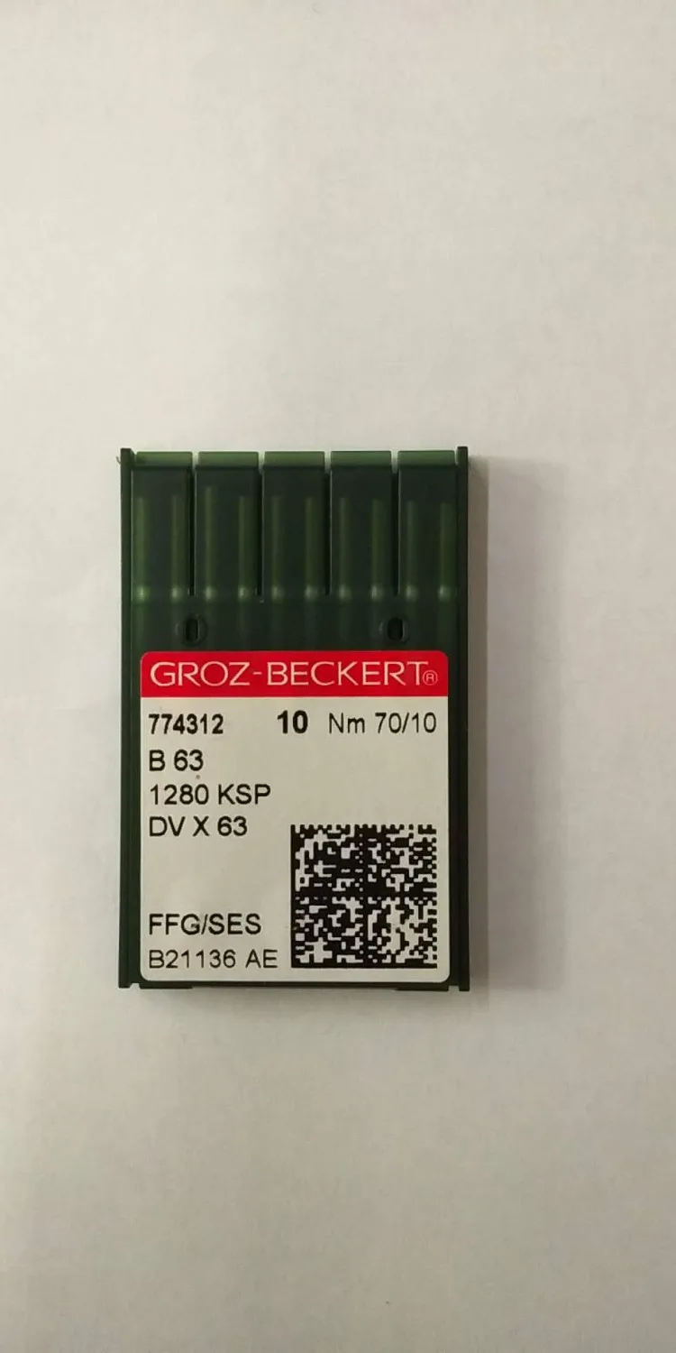 100% Оригинальные швейные иглы Groz Beckert DVX63 Nm 80/12 70/10 для швейных машин/запасных