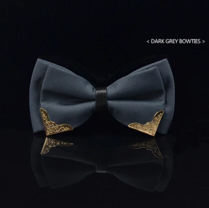 

Stylish Design Boutique Metal Frame Bow Ties Fashion Gentleman Navy Blue Print Butterfly Men Wdding Bowties For Party Free Boxes