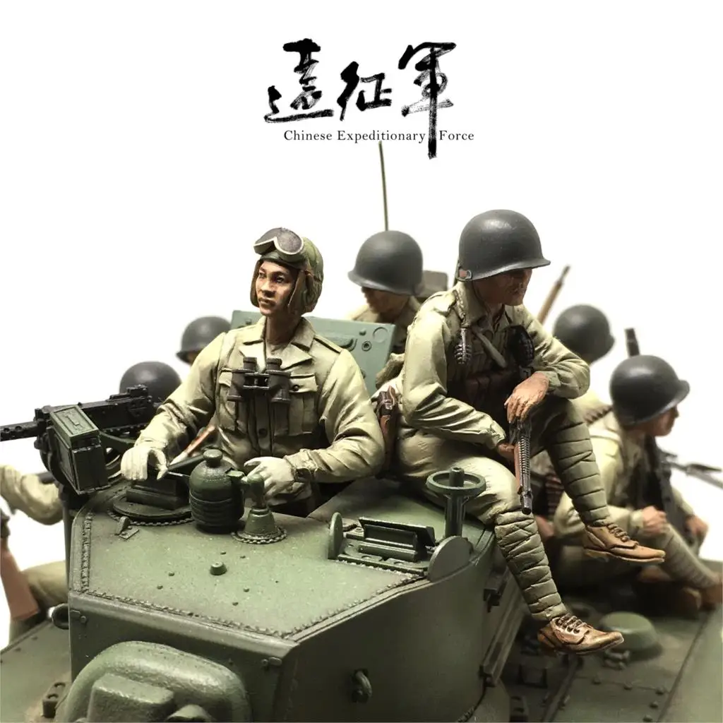 YUFAN Model1/35 Китай анти-японской войны экспедиционные войска-бак воротник каучуковый Солдат модель 1640