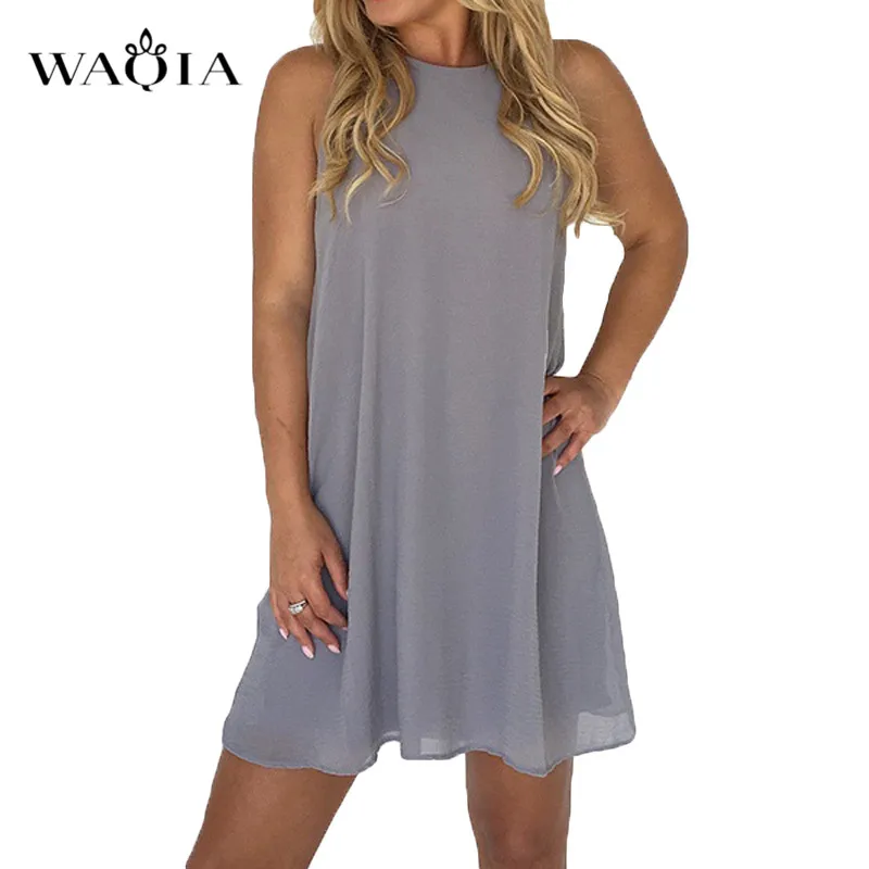 Waqia Vestidos 2019 женские платья летнее платье больших размеров 5XL с круглым вырезом