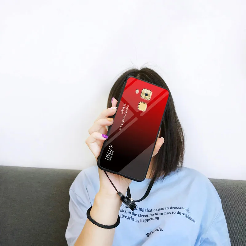 Huawei Nova Plus MLA L03 L11 чехол из закаленного стекла с градиентом Авроры чехол для телефона для huawei G9 Plus 5," защитное стекло