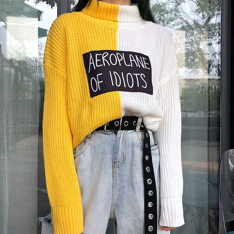 Зимний Теплый Новый корейский стиль Instagram свободный лоскутный bf Harajuku Ulzzang