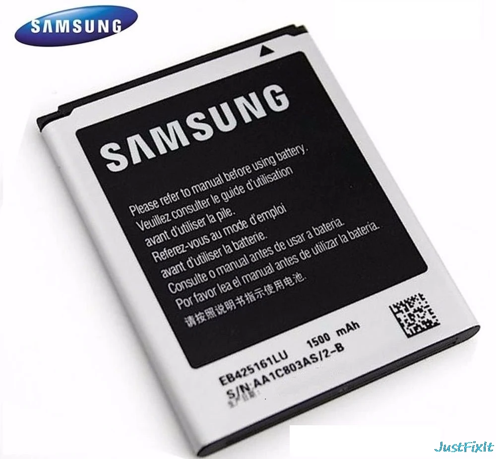 Оригинальный Для samsung Батарея для Galaxy S Duos S7562 S7560 S7566 S7572 S7580 S7582 i8190 i8160 EB425161LU 1500 мА