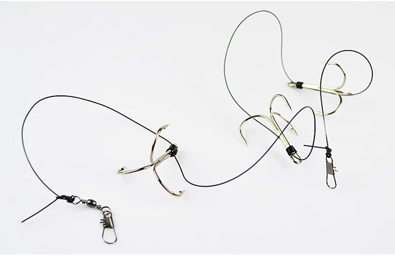 Lawaia Hooks Fishing Handmade Anchor hook Barbed Fish Hooks Three-jaw Anchor String Hook Tied Boxed Fishing Tackle Accessories