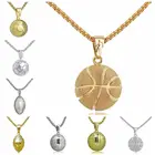 Подвеска Мужская из нержавеющей стали в европейском и американском стиле, кулон с цепочкой в стиле баскетбол и бейсбол, ювелирное изделие в стиле панк-рок, хип-хоп, подарок