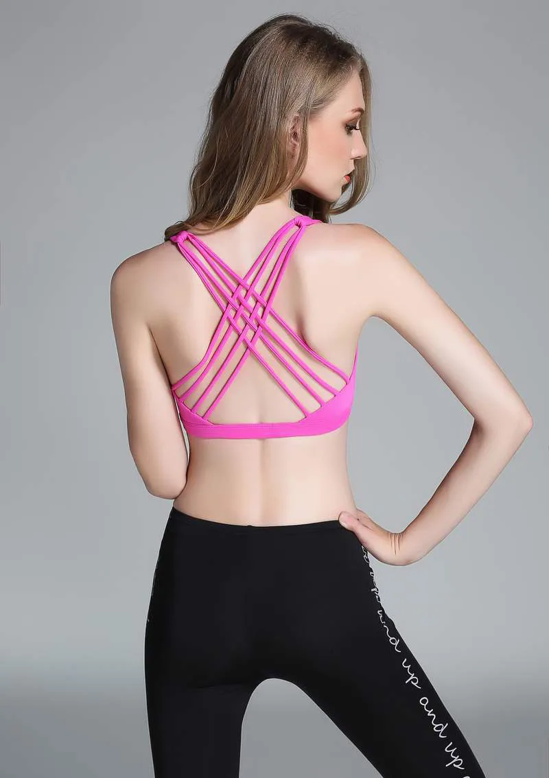 Горячие сзади соблазнительный бюстгальтер для йоги Для женщин Мягкий Спортивный