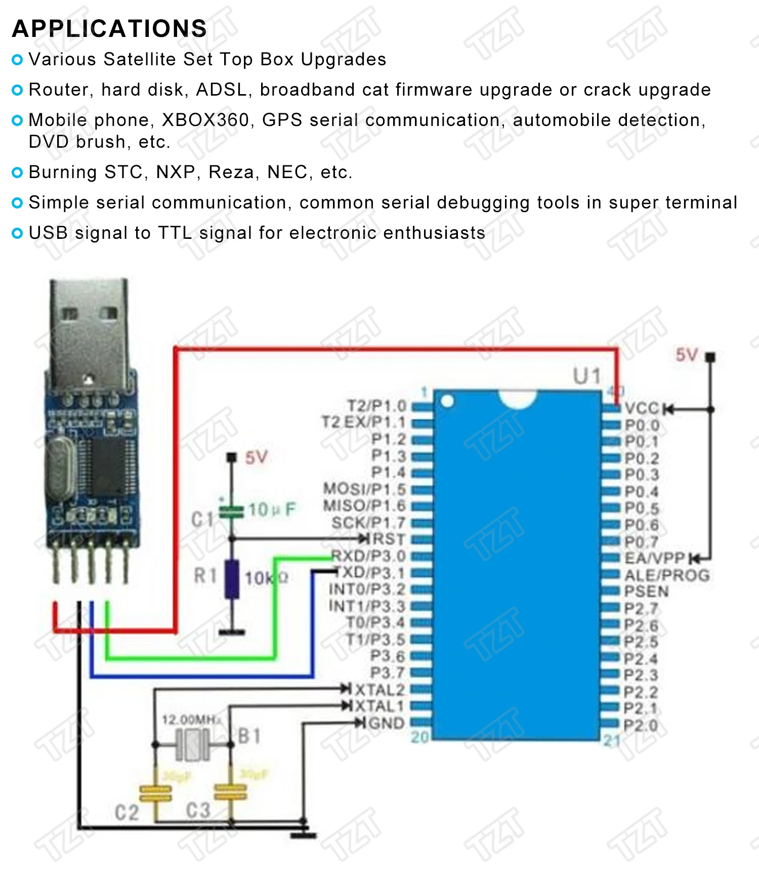 1 шт. PL2303 USB к ttl/USB-ttl/STC микроконтроллер программист/PL2303 USB к RS232 ttl конвертер адаптер модуль