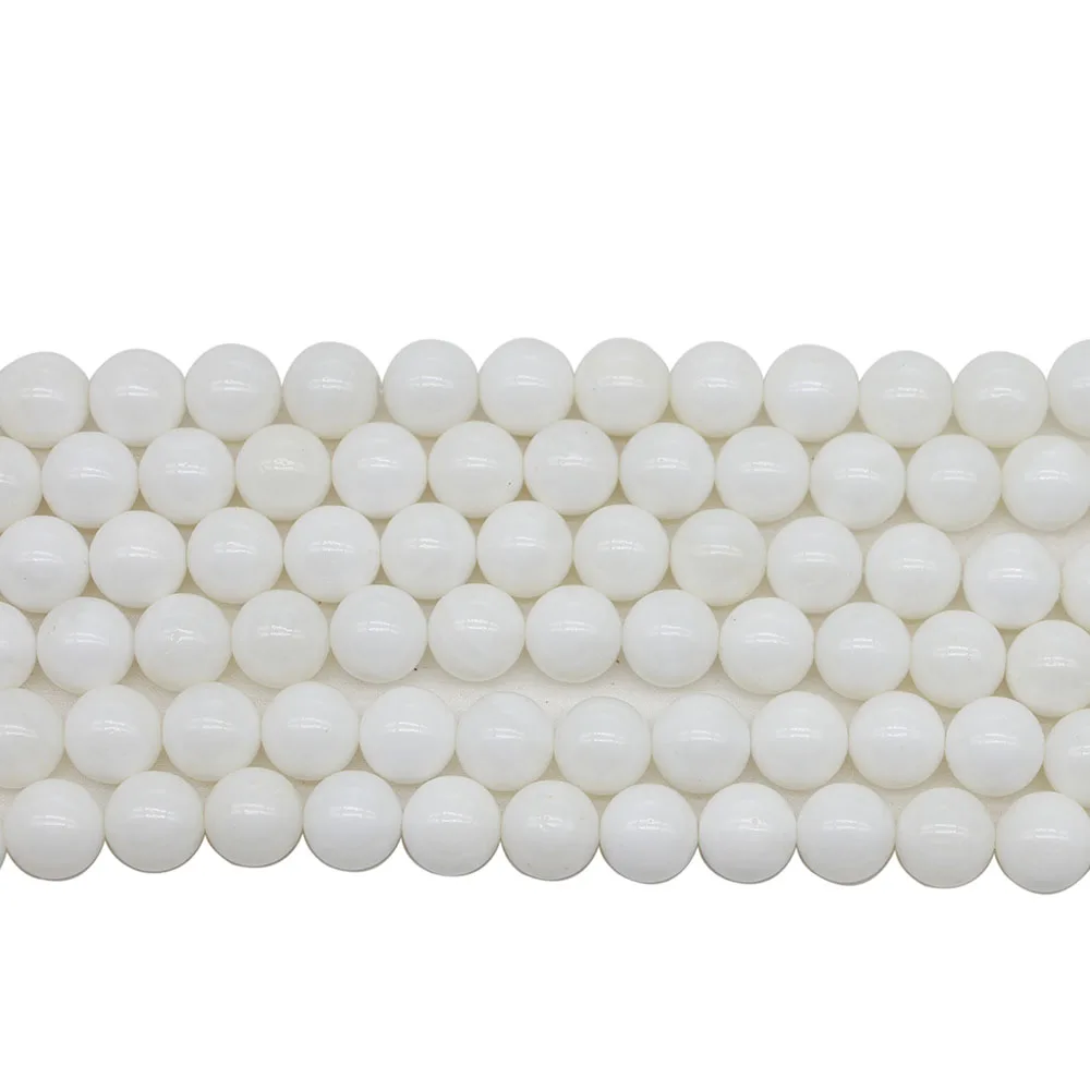 1 нить/лот белые гигантские круглые широкие бусины разделители 4 6 8 10 12 мм для