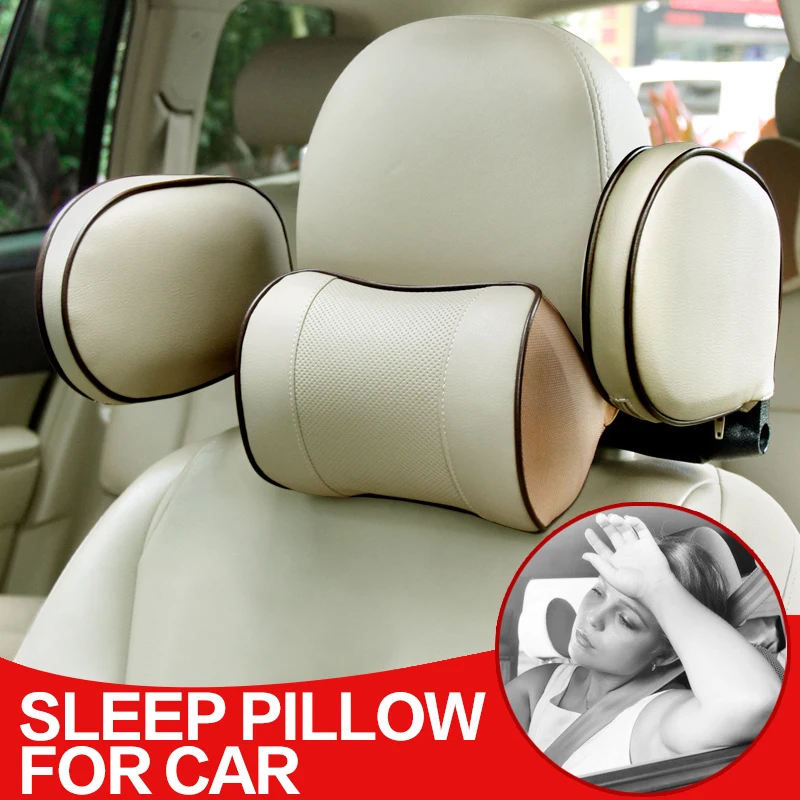 

Universal Car Sleep headrest cushion Auto Neck pillow PU Retractable 3D memory foam cover in the car Sleeping Travel for Baby