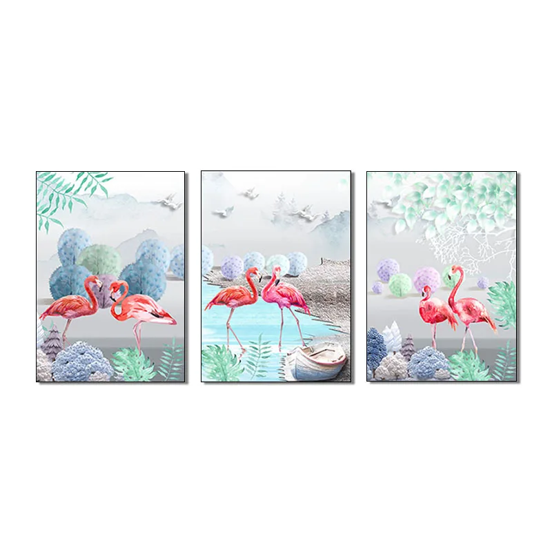 Art Wall Painting Canvas Picture Modern Poster Flamingo Print and Living Room Home Decor | Дом и сад