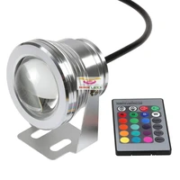 10w 12v fountain pool lamp underwater rgb led light waterproof ip68 16 color change with 24key ir remote controller