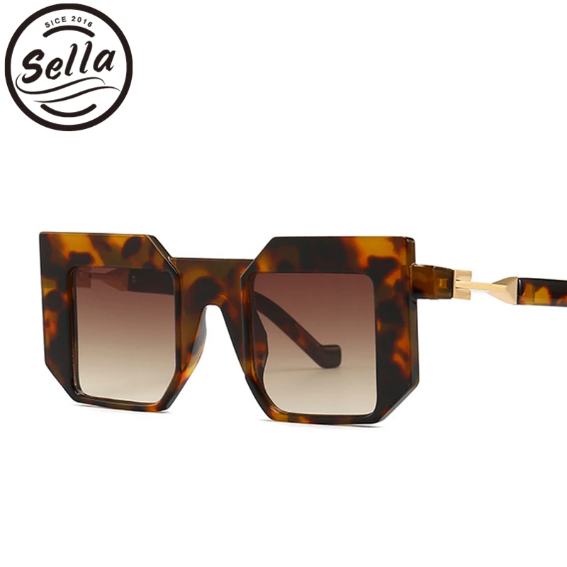 Sella модные для мужчин женщин Уникальный Квадратный матовая рама солнцезащитные