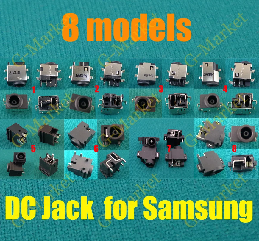 8 моделей, 8 шт./лот, разъем постоянного тока для Samsung ноутбука NP300 NP-RV410 RV415 RV510 RV511 RV515 RV520 RV720 RC510 RF510 RF710