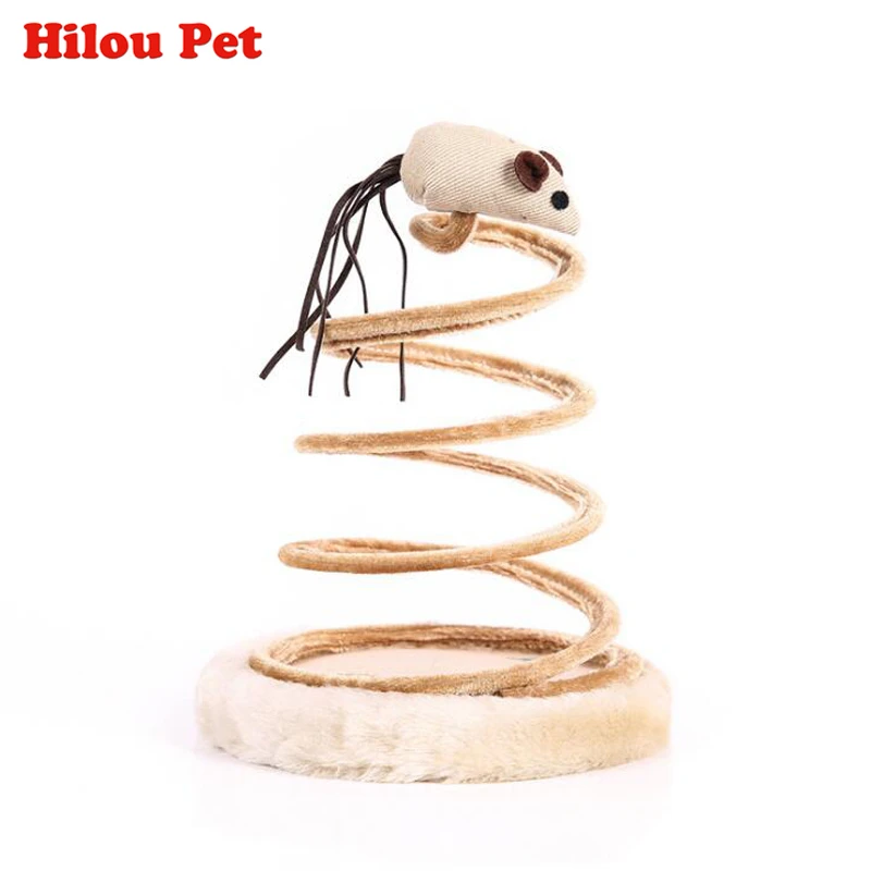 Кошка забавная игрушка Весенняя мышь в колесе сизаль кошка дерево палочки