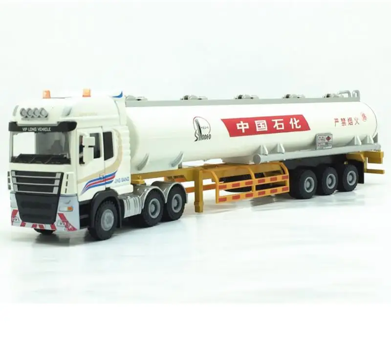 Модель инженерного грузовика Sinopec с высокой симуляцией нефти модель 1:50 из сплава