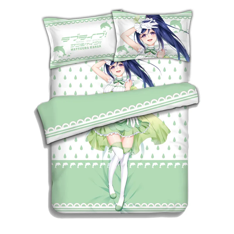Японское аниме LoveLive! Sunshine! Комплект постельного белья Kanan Matsuura покрывало из