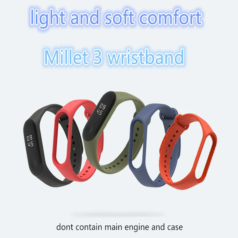 Силиконовый ремешок для xiaomi mi band 4 3 Аксессуары браслета спортивный браслет часов