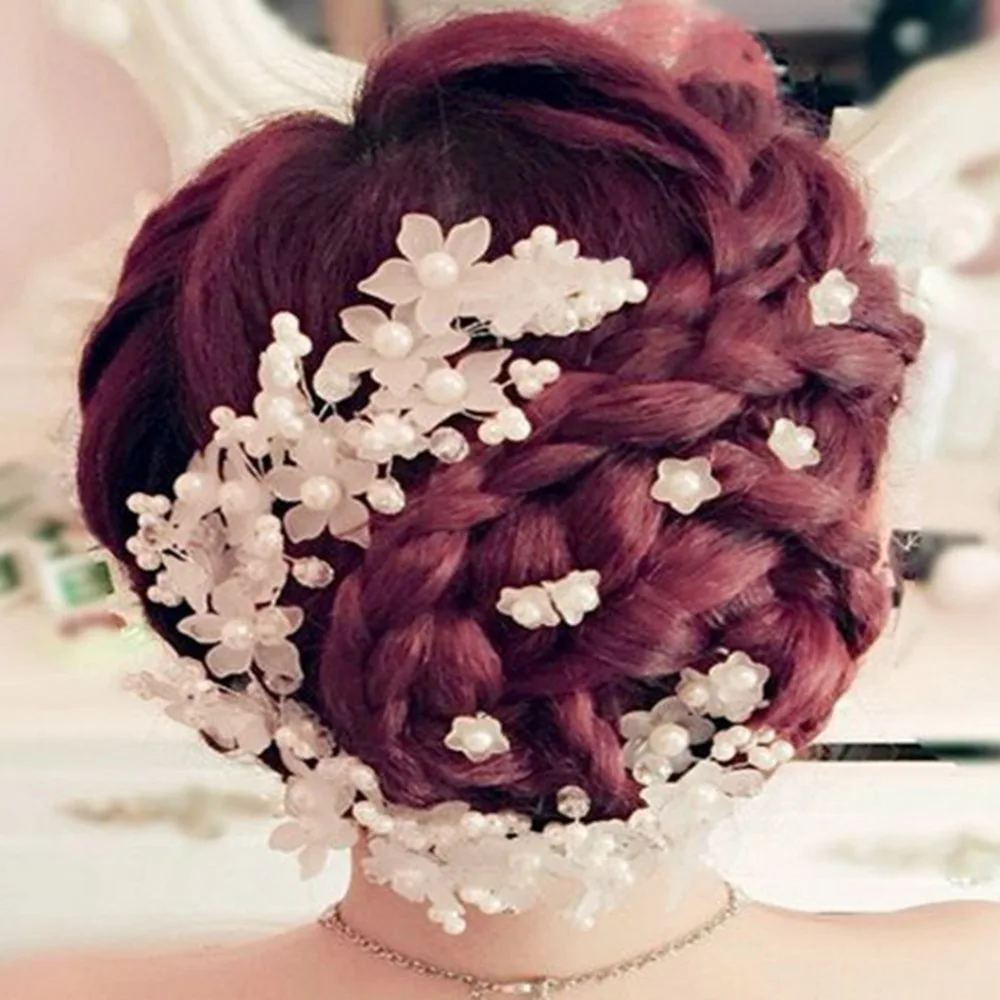 Exquisite handmade pearl head flower bridal tiara12 | Свадьбы и торжества