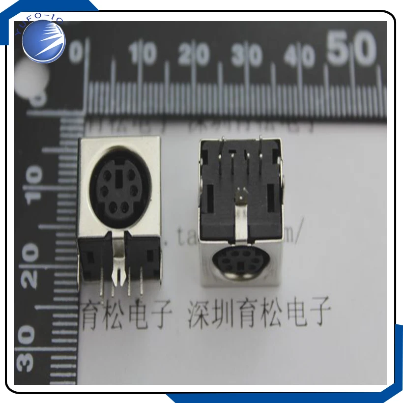10 шт./лот черная розетка PS2 стандартная для клавиатуры и мыши 6P|socket| |