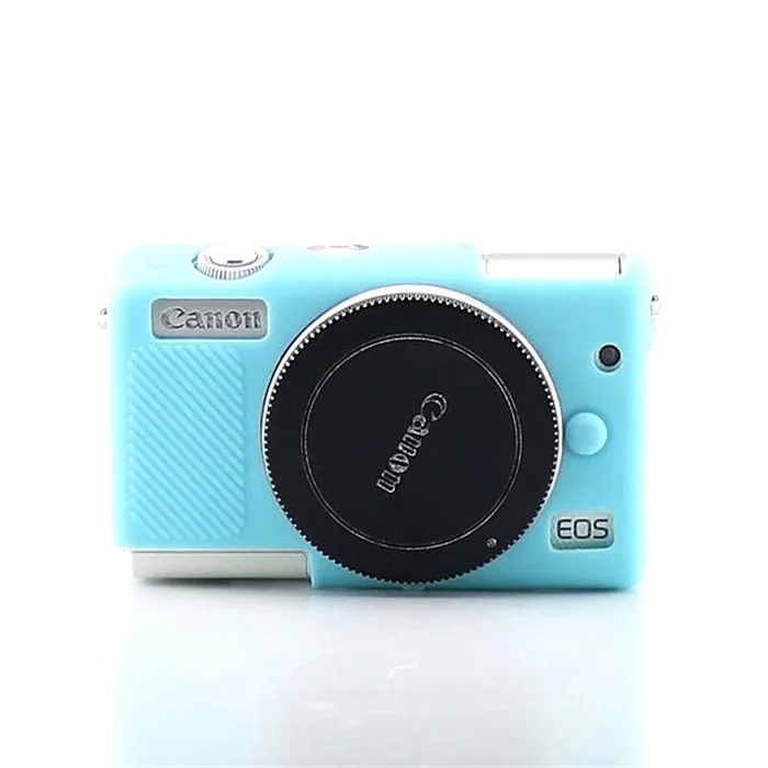 M100 Sky blue Силиконовый резиновый чехол для камеры, защитный чехол для камеры Canon EOS R M100 M6 M10 M50 - Цвет: M100 Sky blue