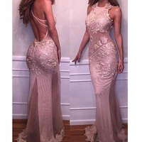 new sexy prom dresses cheap lace appliques sheer plus size backless cutaway sides party dress formal evening dresses