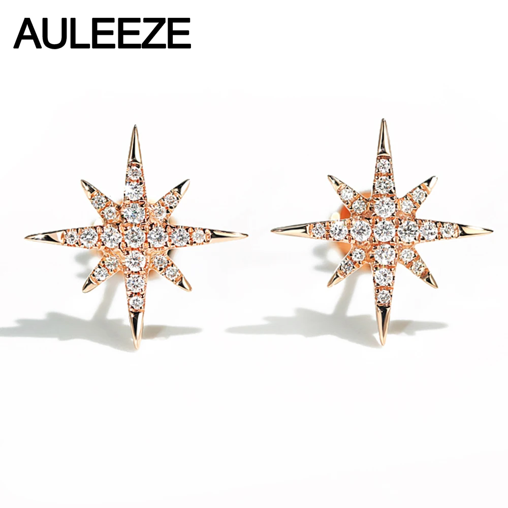 

Серьги-пусеты AULEEZE Star, 18 К, розовое золото, 0,14 шт/уп.