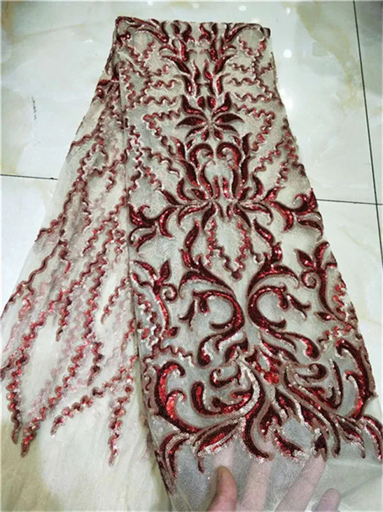 Золотая африканская кружевная ткань 2019 Высококачественная aso ebi сетчатая с