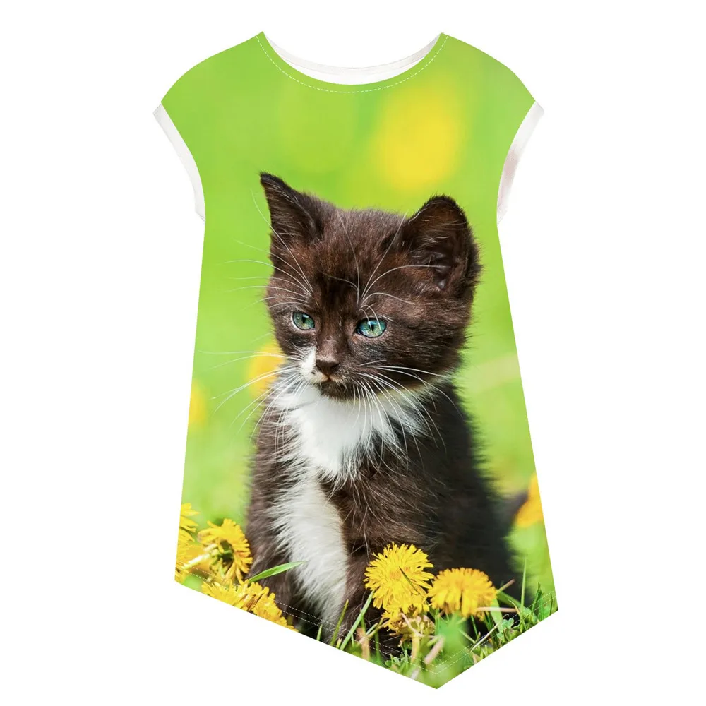 Kids Children Teenagers Dress beach Girls Clothing new girl dress nice printing girls fashion Summer | Детская одежда и обувь